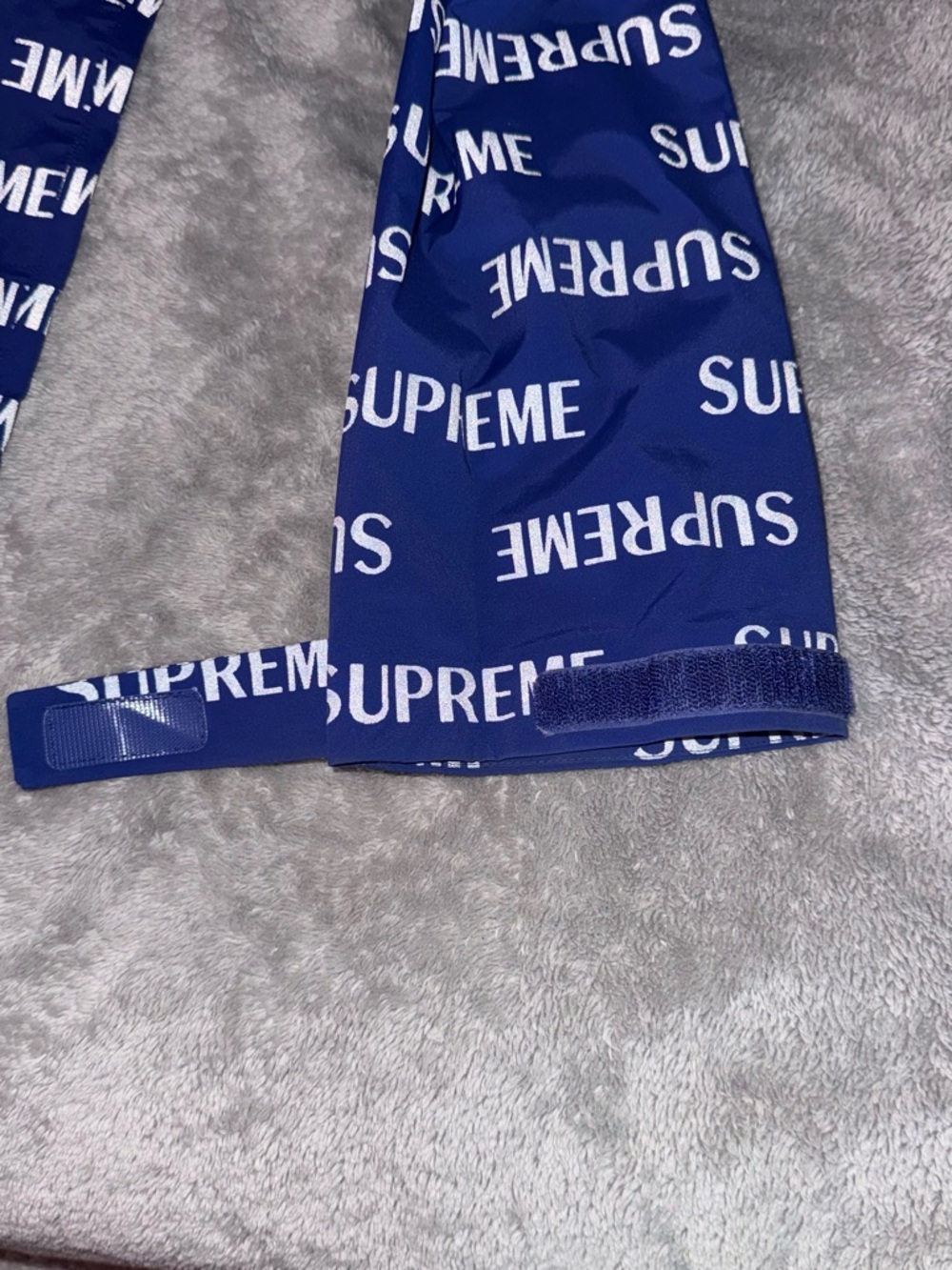 Mens Supreme 3M Reflective Repeat Taped Seam Jacket Blue - Picture 4 of 14